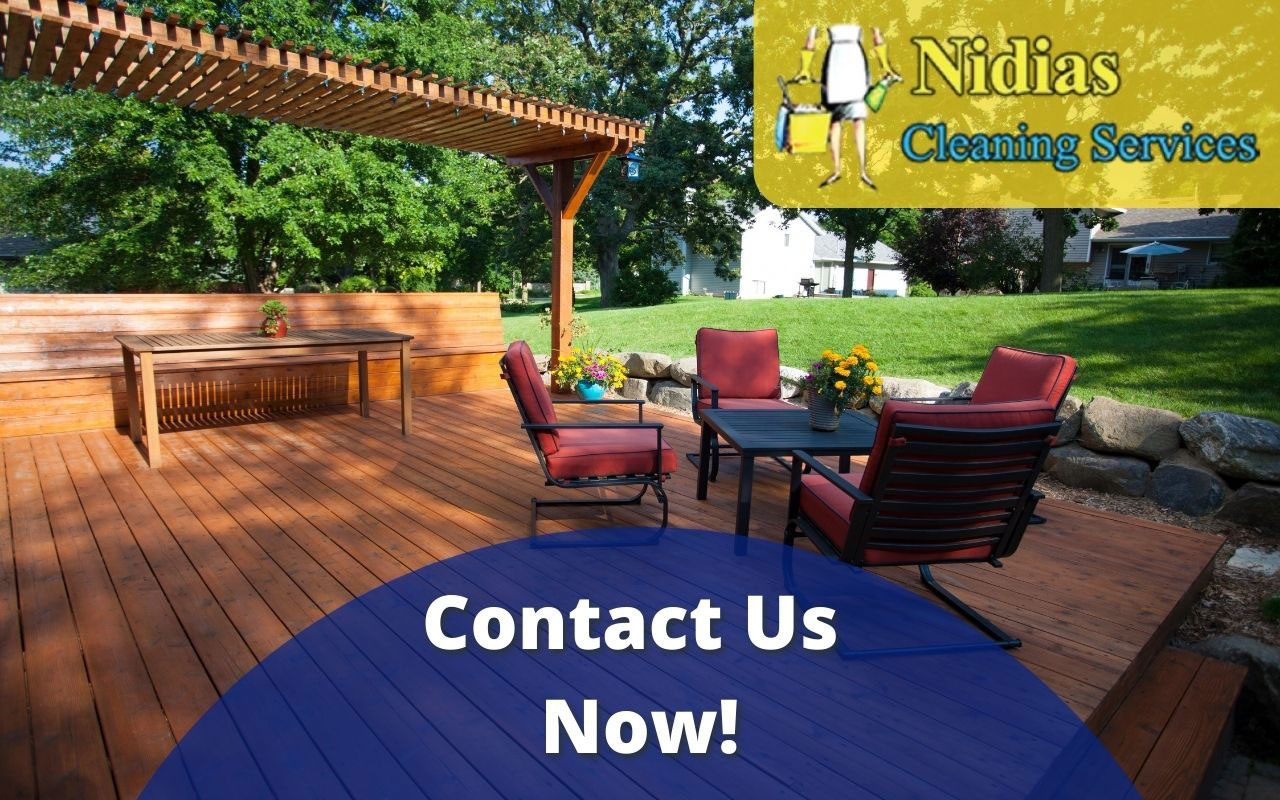 contact Nidias cleaning services to clean your deck
