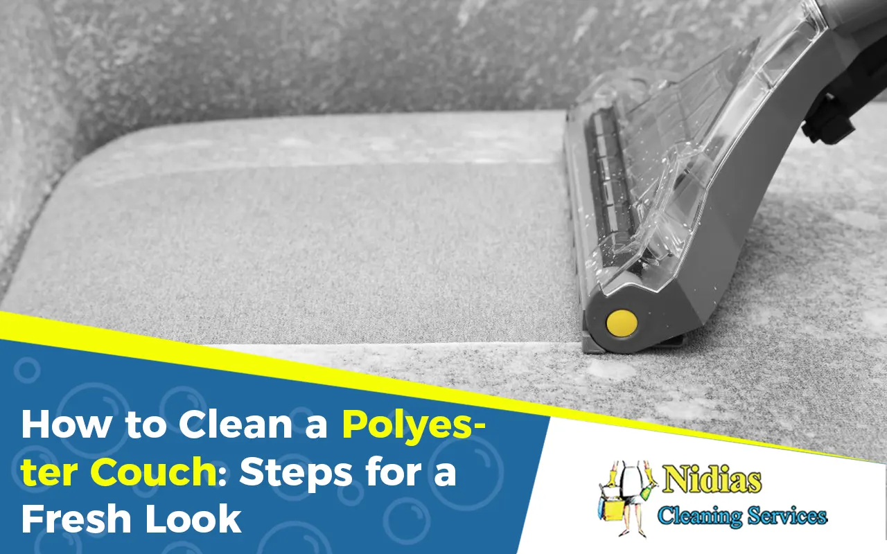 how to clean a polyester couch