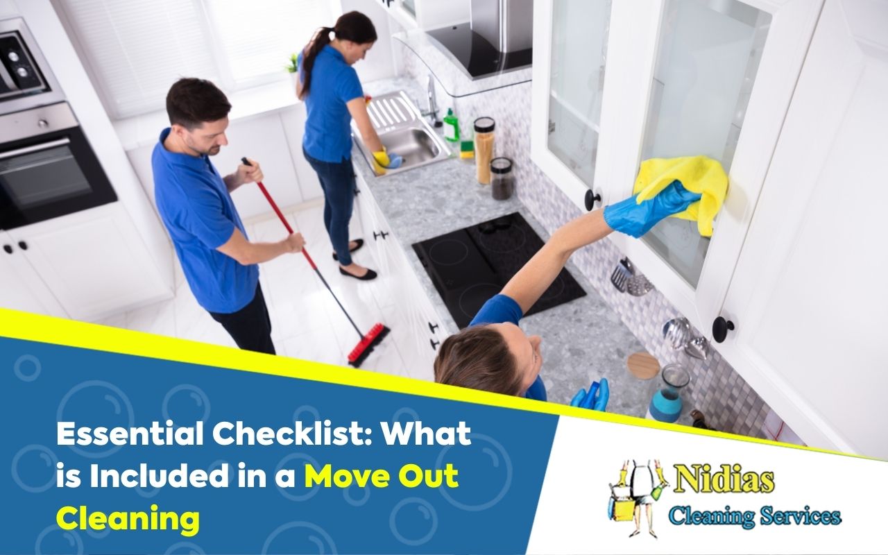 Kitchen checklist showing what is included in a move out cleaning