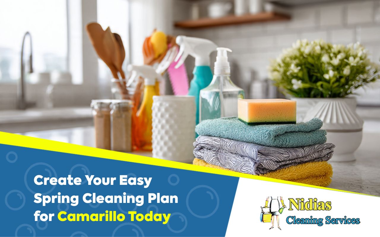Cleaning materials during a Spring cleaning plan for Camarillo